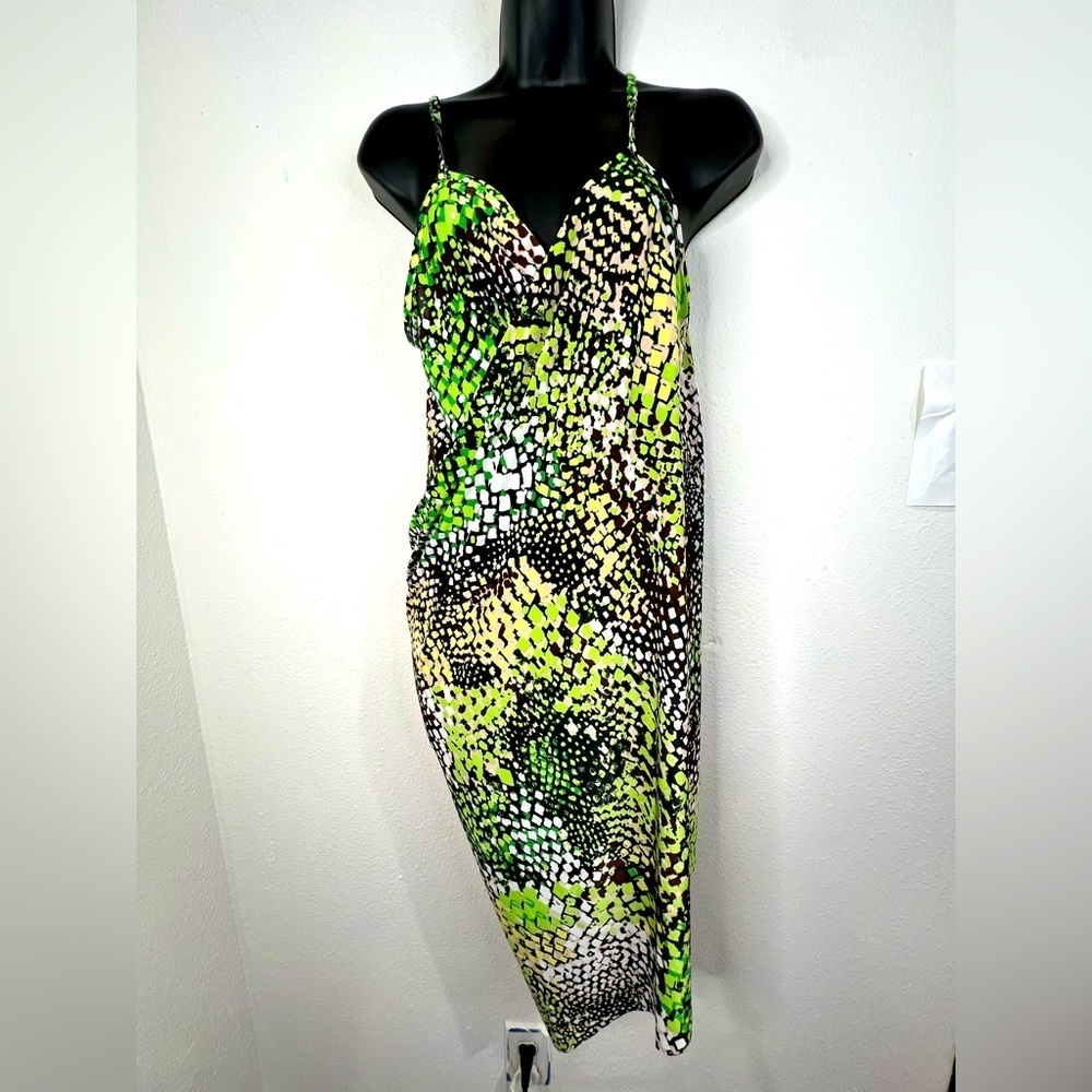 Snake Print Backless Mini Dress by In Gear OSFM 30.5” Length - Picture 2 of 6